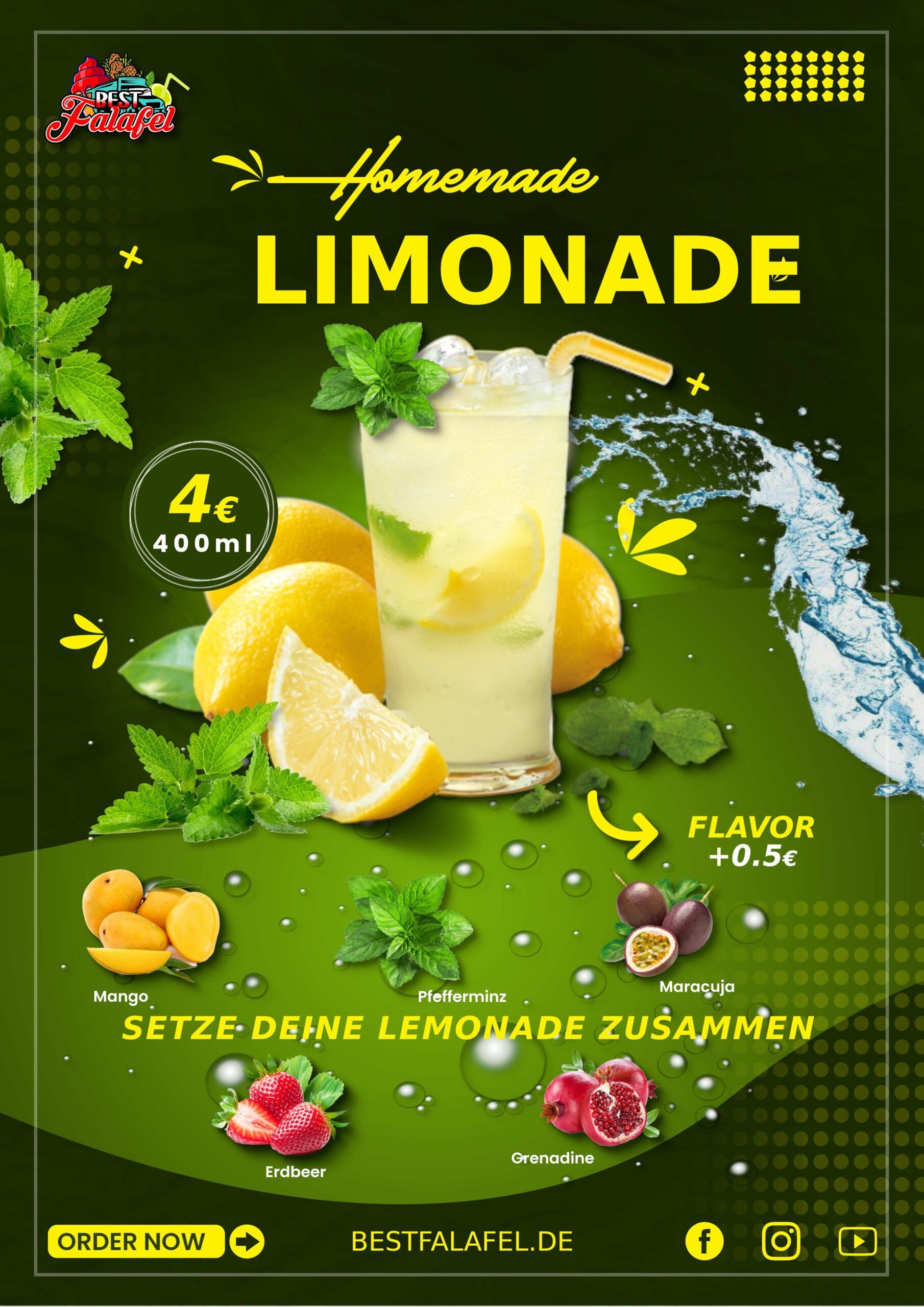 Bestfalafel Foodtrailer Bruchsal - hausgemachte Zitronenlimonade